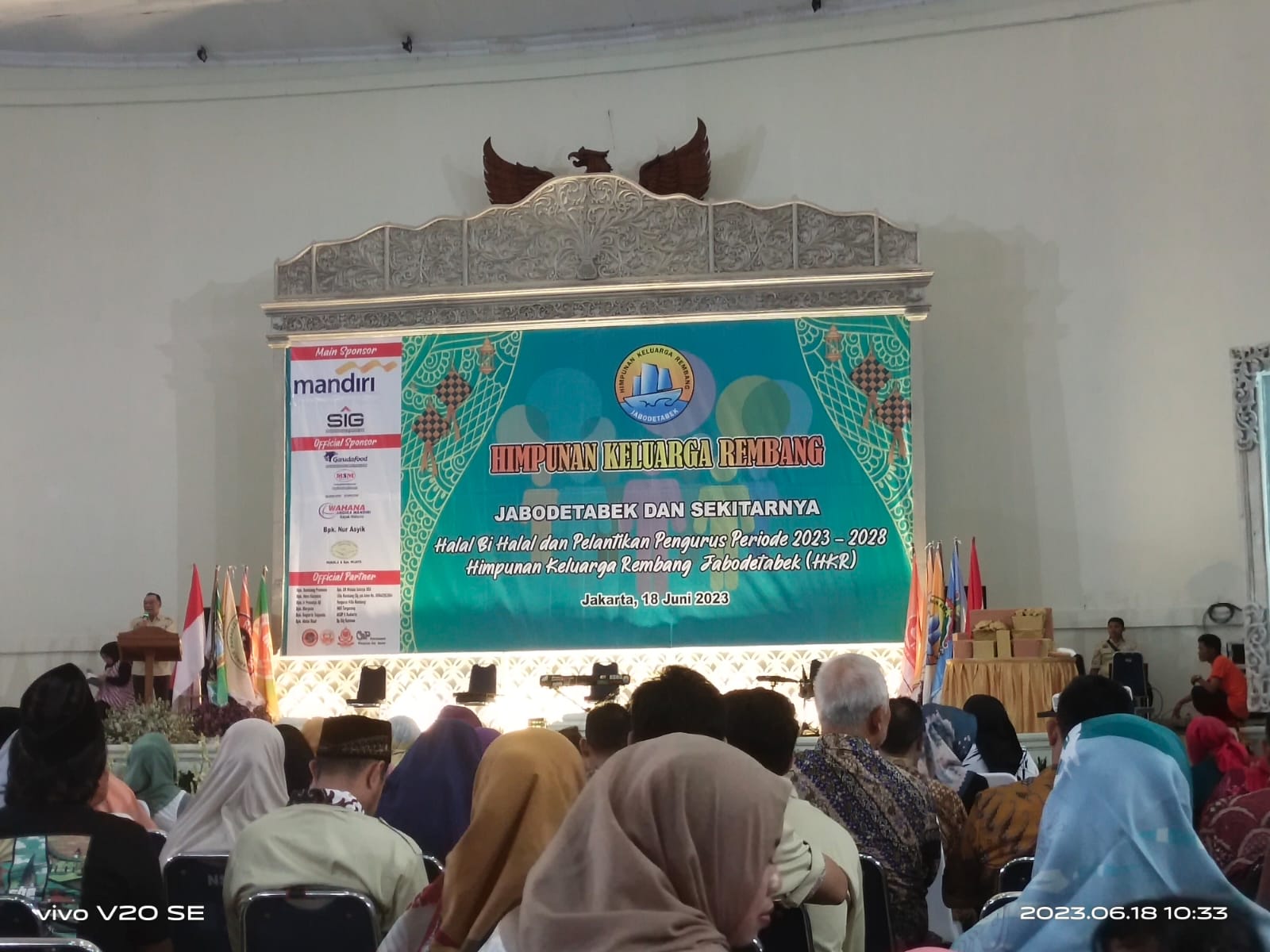 Ketua Umum Puskom Pati menghadiri undangan halal bihalal Himpunan Keluarga Rembang di Balai Prajurit Marinir Cilandak Jakarta Selatan