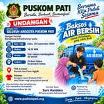 PUSKOM Pati Gelar Bakti Sosial Pembagian Air Bersih di Desa Gabus