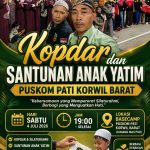HADIRI KOPDAR DAN SANTUNAN ANAK YATIM PUSKOM PATI KORWIL BARAT