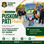 Puskom Pati Peduli Gelar Bansos Air Bersih ke Desa Tondokerto, Jakenan