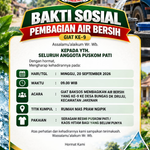 Bakti Sosial PUSKOM Pati: Pembagian Air Bersih ke Desa Bungas Jakenan