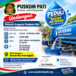 Puskom Pati Peduli, Gelar Bakti Sosial Pembagian Air Bersih di Desa Sarimulyo Winong